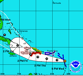 Isaac Starts Dumping Rain Wednesday Afternoon