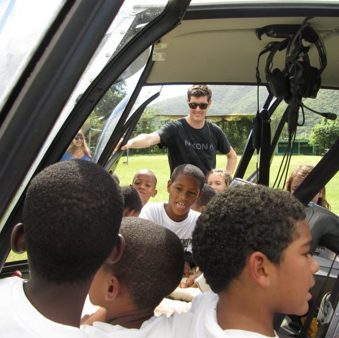 Guy Benjamin Students Get Up Close to a Helicopter
