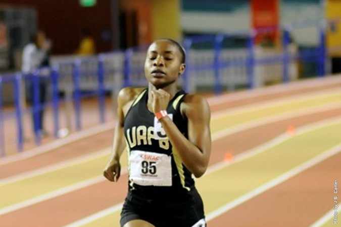 Ninfa Barnard Is Sensation at Southwestern Conference Track and Field Championships