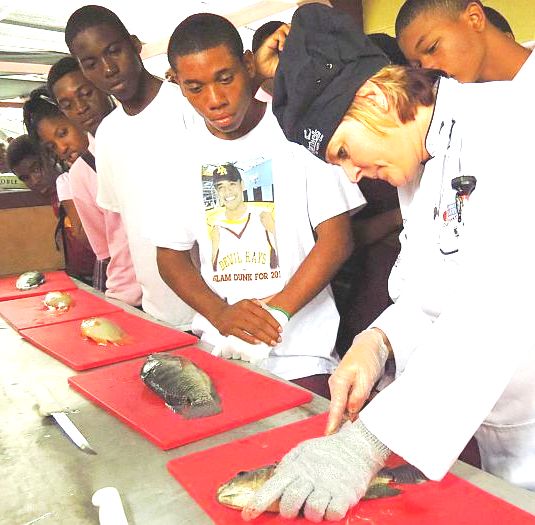 Kean High Celebrates First Tilapia Harvest