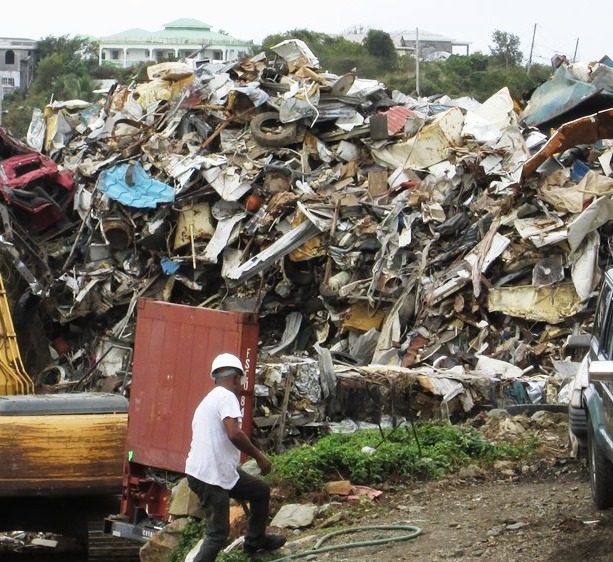 Mountain of Scrap Metal at Susannaberg Dwindling