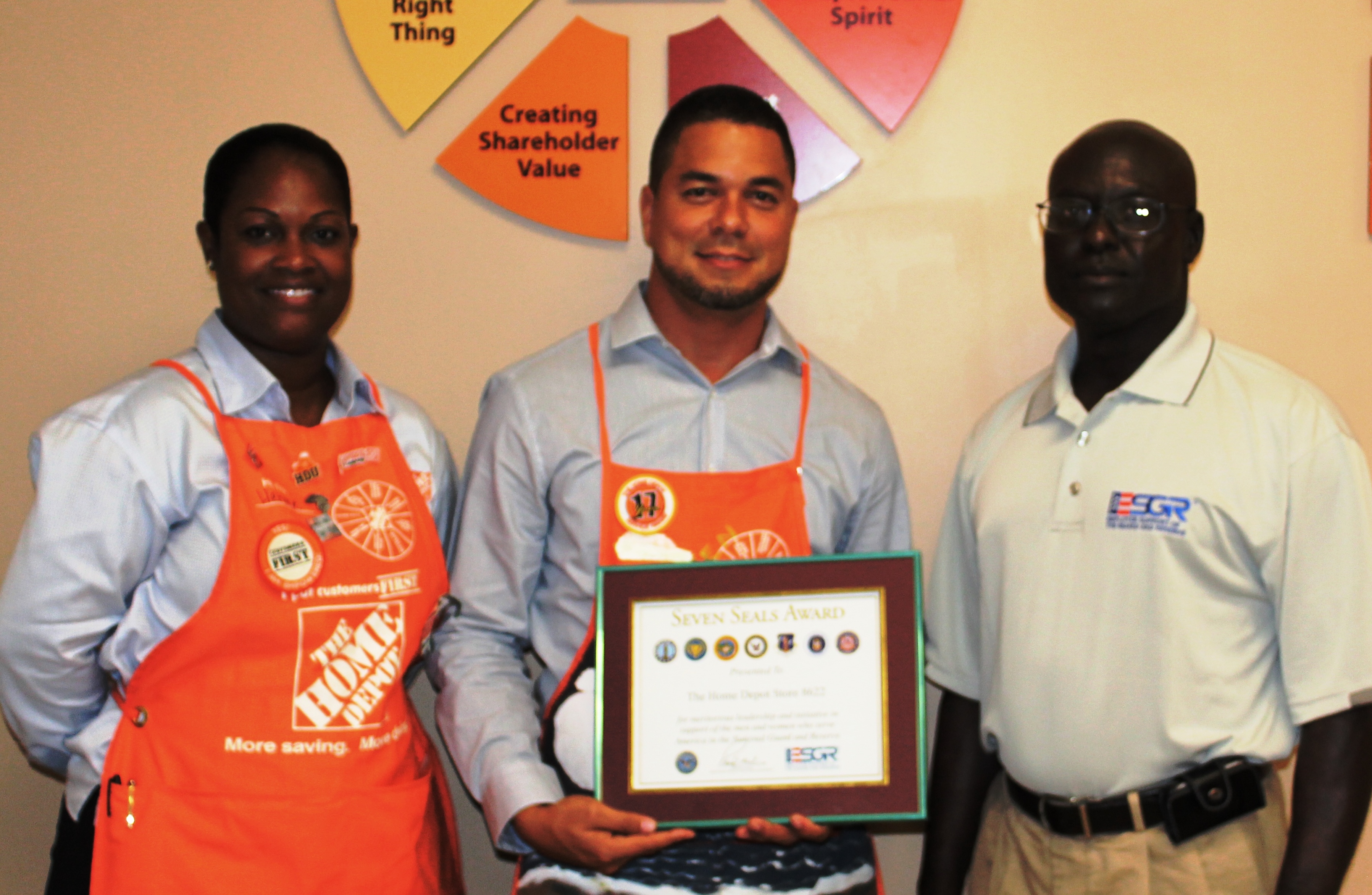 Department of Defense Honors Home Depot for Its Support of  V.I. National Guard and Reserve