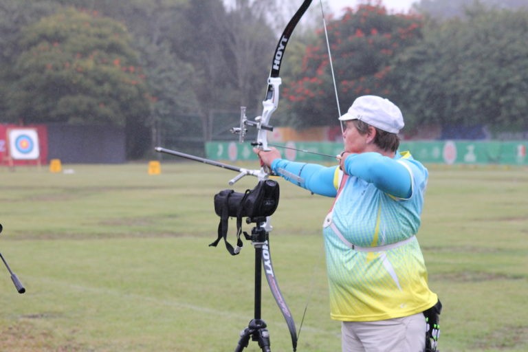 V.I. Olympian “Grandma Luge” Tries Archery