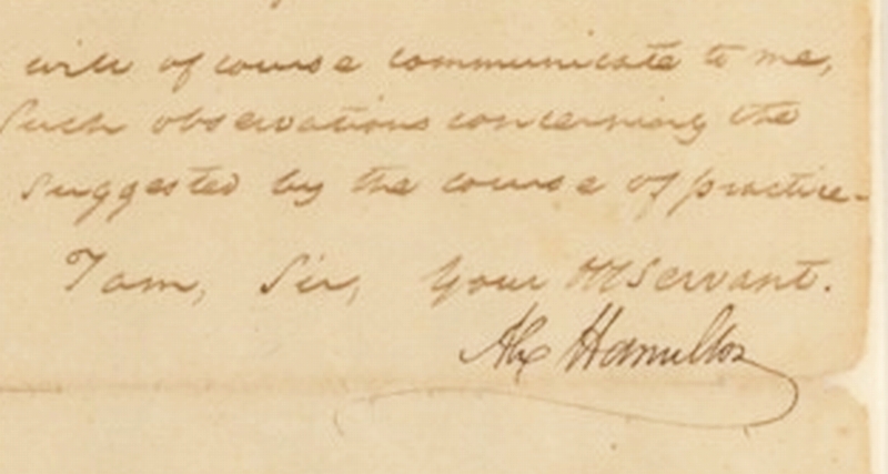 Hamilton Rum-Tax Letter from 1790 Given to U.S. National Archives